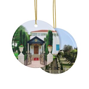 Baha’i Holy Shrines Holy Day Decorative Ceramic Ornaments, Double-Sided