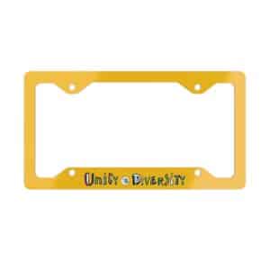 Unity in Diversity Metal License Plate Frame