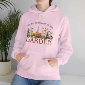 We are all flowers of one Garden - Hooded Sweatshirt - Light Pink