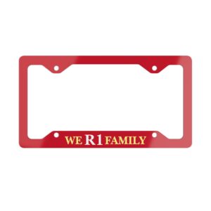 WE R 1 Family Metal License Plate Frame