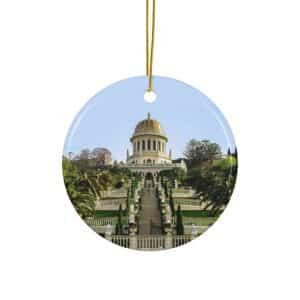 Baha’i Holy Shrines Holy Day Decorative Ceramic Ornaments, Double-Sided
