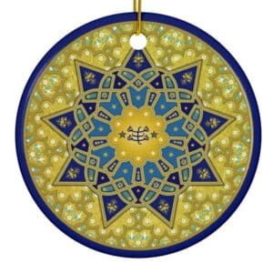 Baha'i Star Greatest Name Ornament