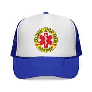 Emotional Support Human Cap - in Royal/White/Royal