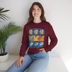 Colors of One Quilt Sweatshirt - Garnet
