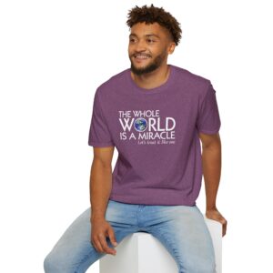 The Whole World Is a Miracle T-shirt -Heather Maroon