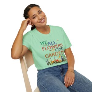 Flowers of One Garden T-Shirt - Mint Green