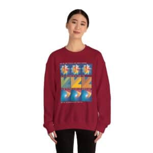 Colors of One Quilt Sweatshirt - Cherry Red