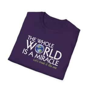 The Whole World Is a Miracle T-shirt -Purple
