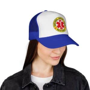 Emotional Support Human Cap - in Royal/White/Royal