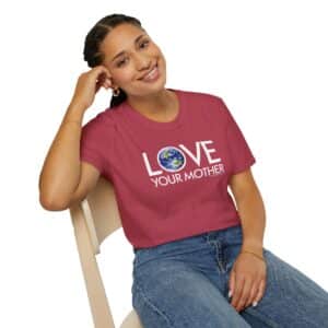 Love Your Mother T-Shirt in Heather Cardinal