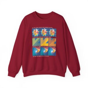 Colors of One Quilt Sweatshirt - Cherry Red