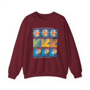 Colors of One Quilt Sweatshirt - Garnet