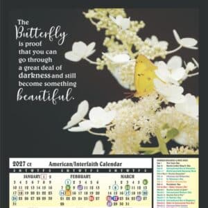 Top of the Interfaith Calendar for 2027