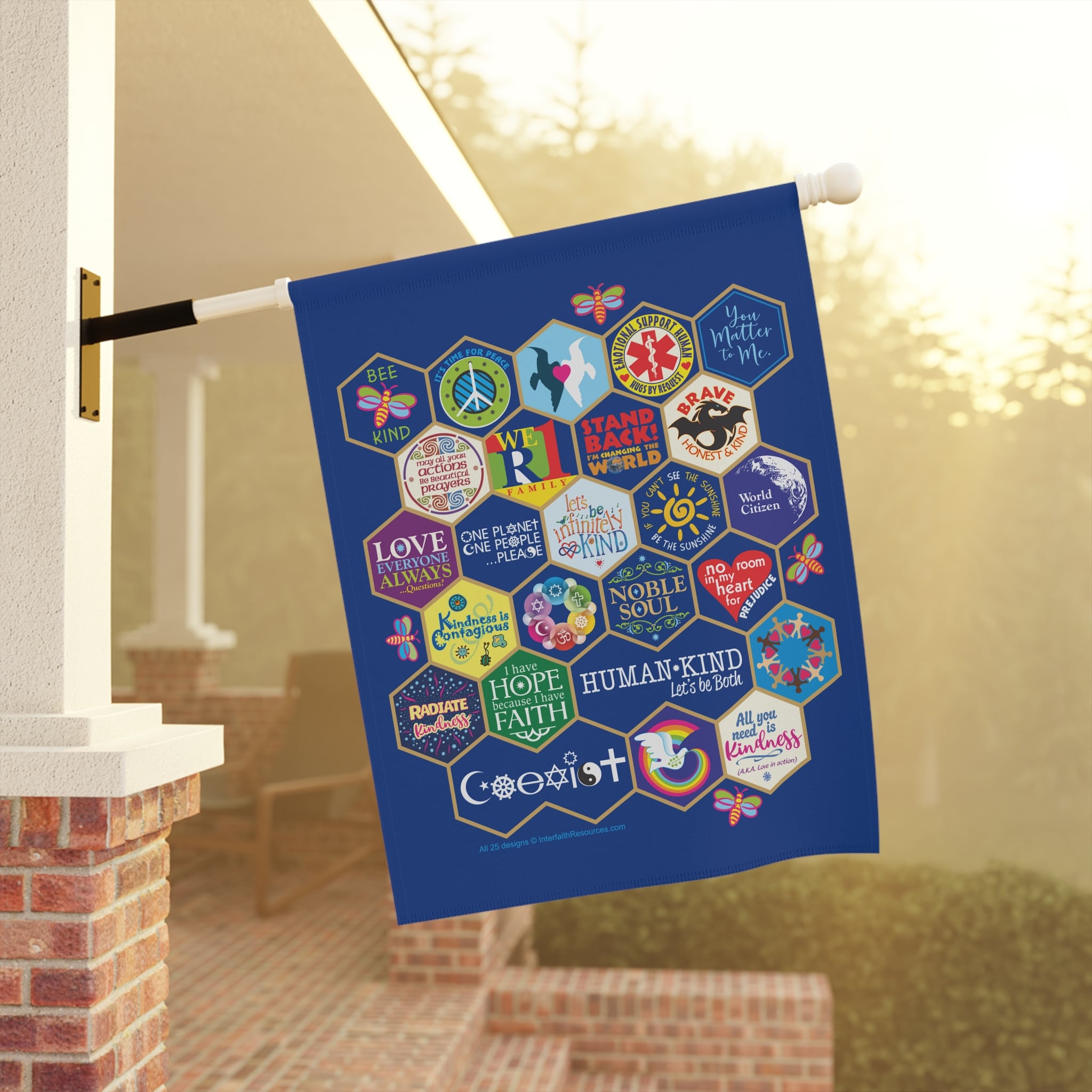Bee Kind Honeycomb Quilt 25-Design Garden & House Banner - Image 6