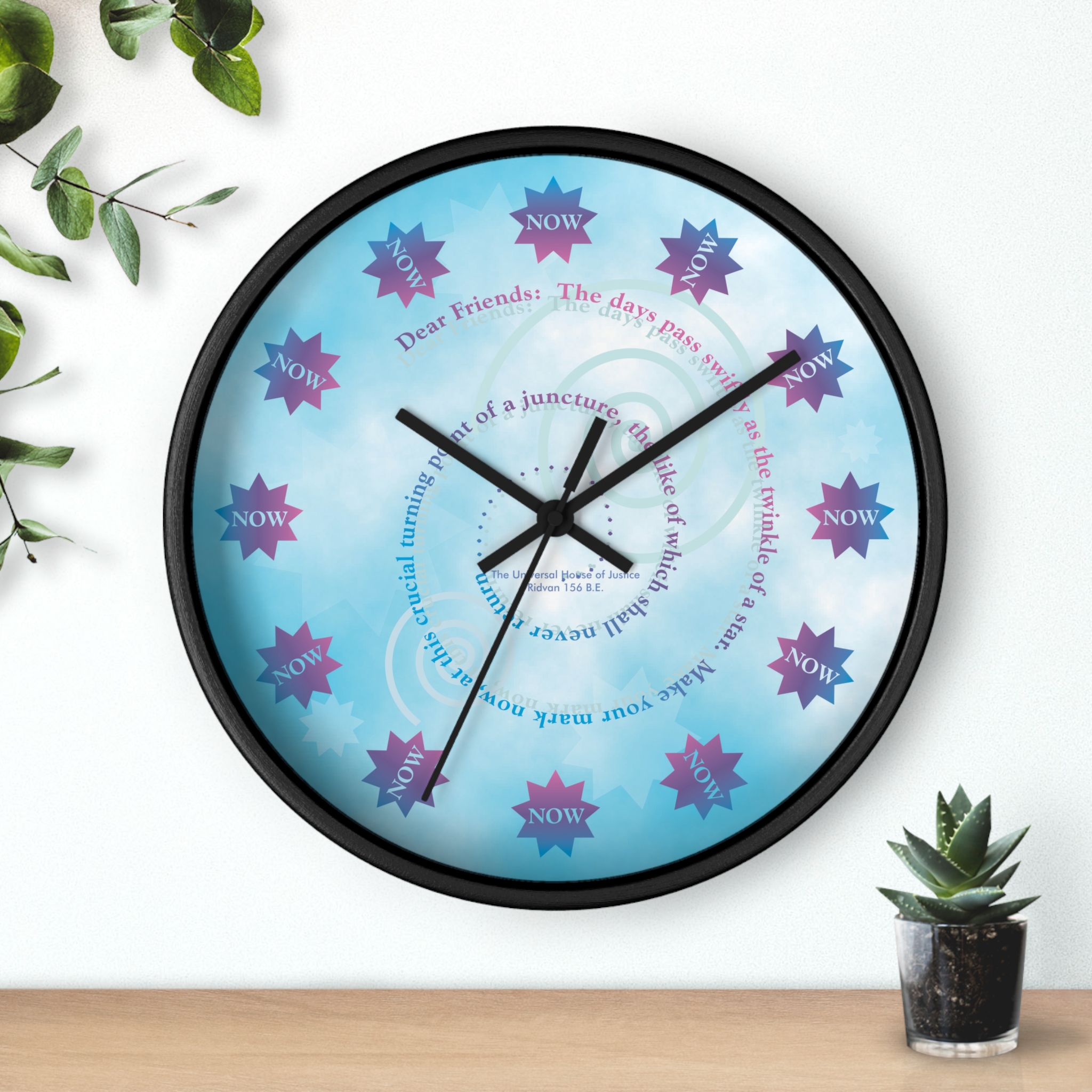 The Time to Act Is Always NOW Wall Clock - Image 3
