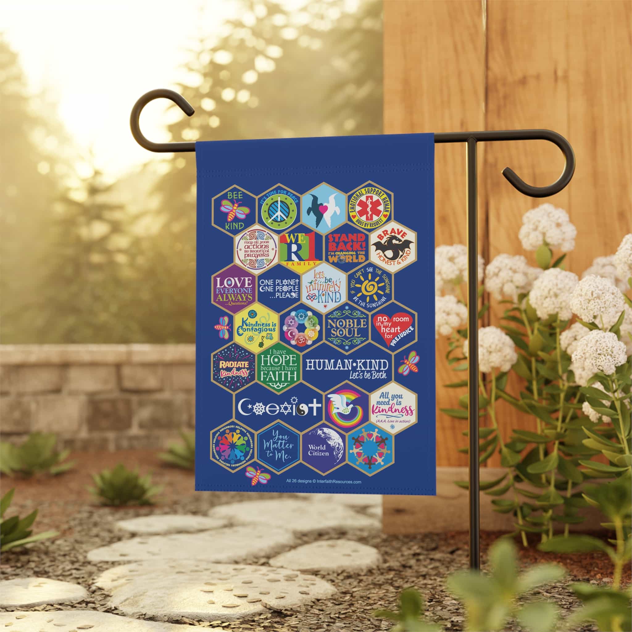 Bee Kind Honeycomb Quilt 25-Design Garden & House Banner - Image 3