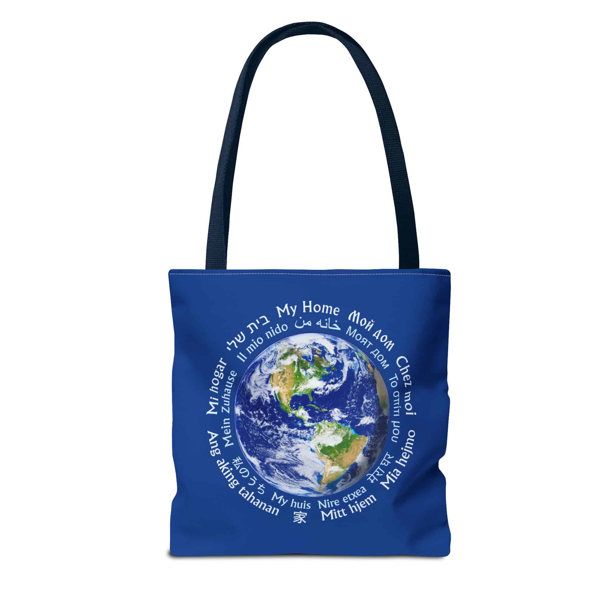 World Citizen/My Home 2-sided Tote Bag in 3 sizes - Image 2