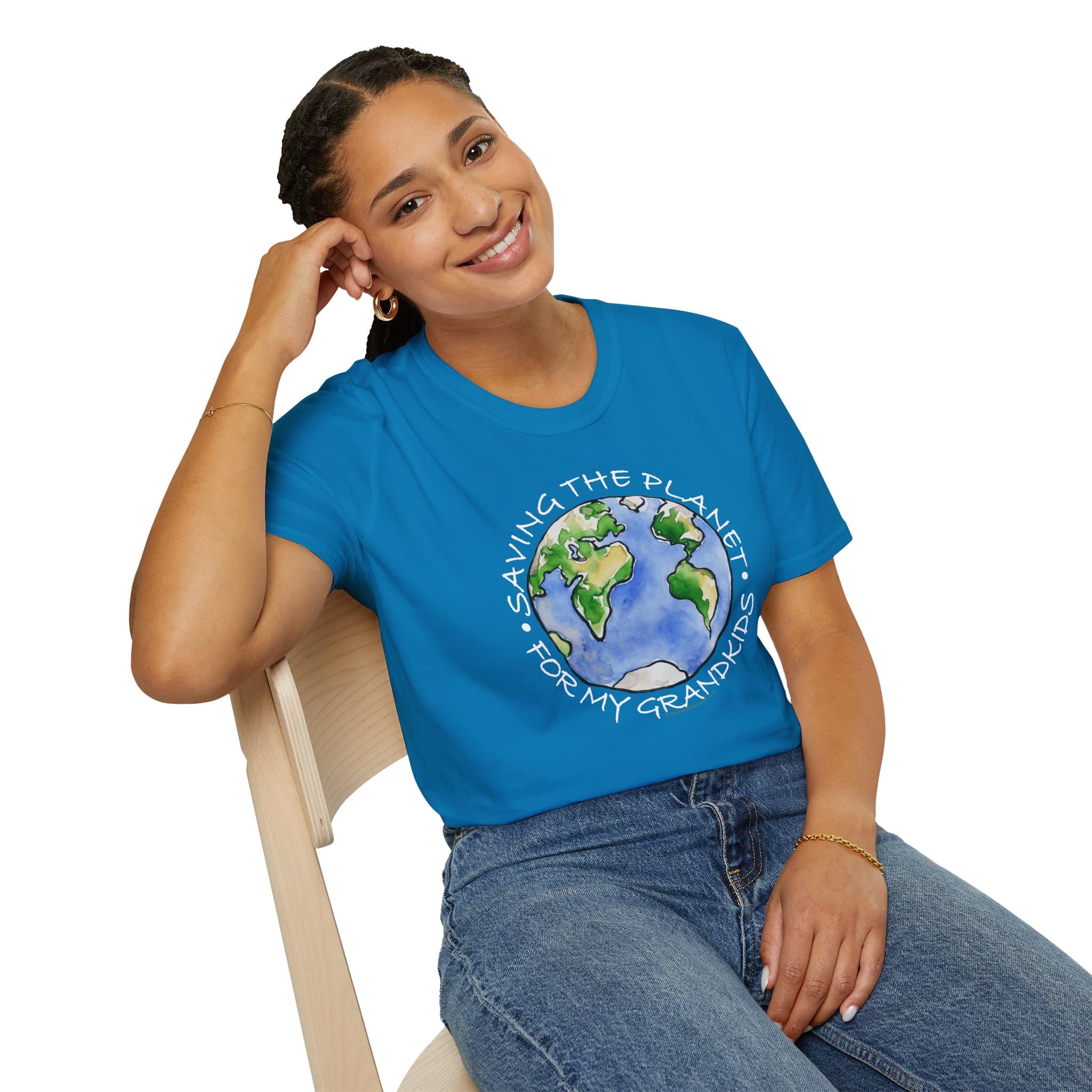 "Saving the Planet for My Grandkids" T-Shirt for Globally Conscious Grandparents - Image 12