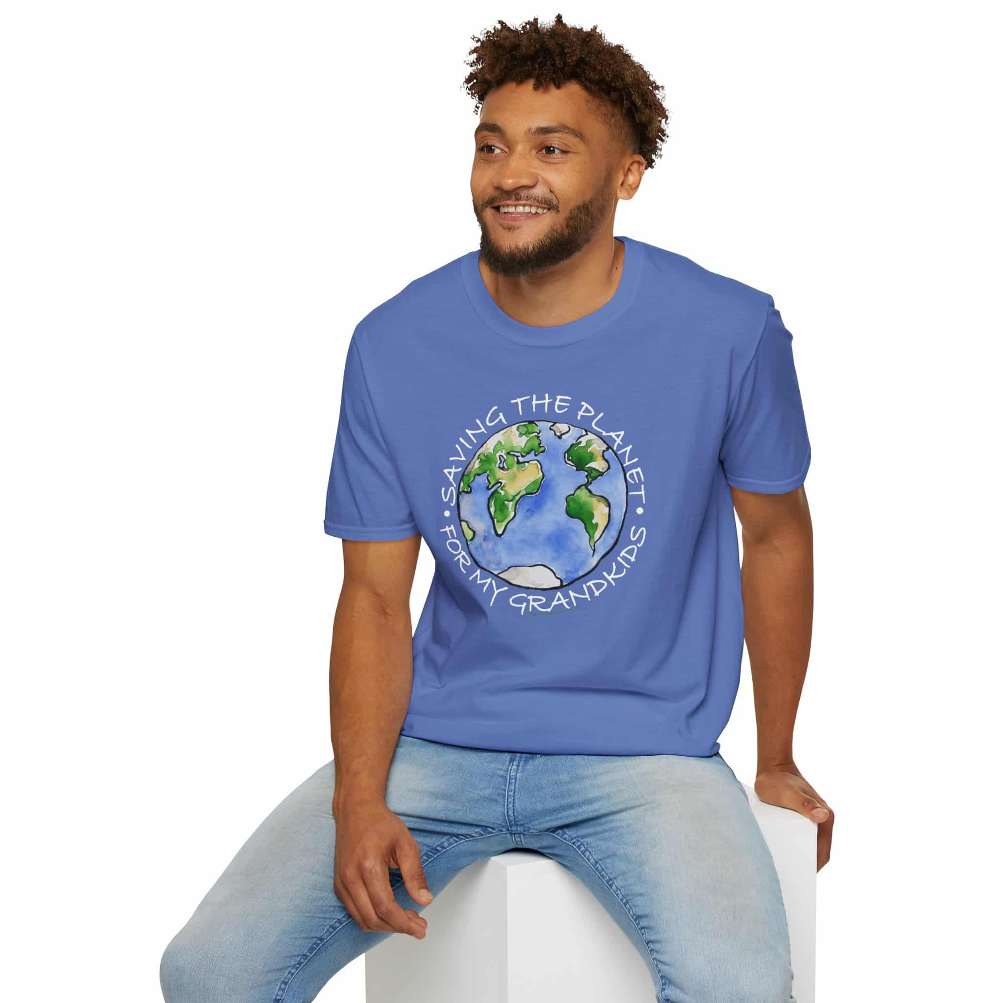 "Saving the Planet for My Grandkids" T-Shirt for Globally Conscious Grandparents - Image 9