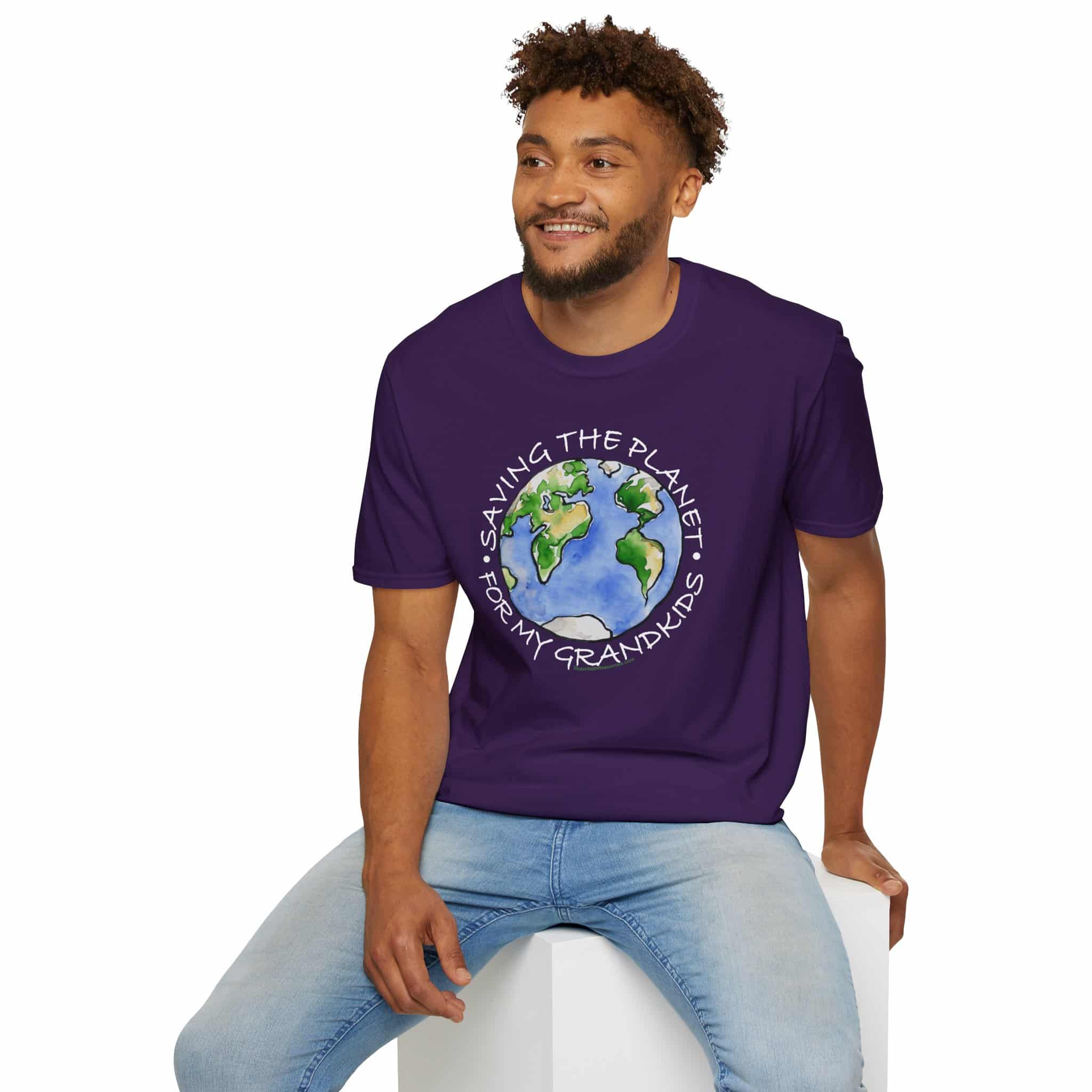 "Saving the Planet for My Grandkids" T-Shirt for Globally Conscious Grandparents - Image 21