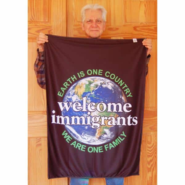 Welcome Immigrants Flag Side 2