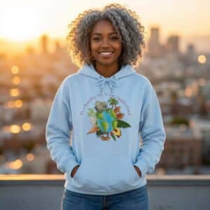 Beautiful Day in the Neighborhood Hooded Sweatshirt in Lt Blue