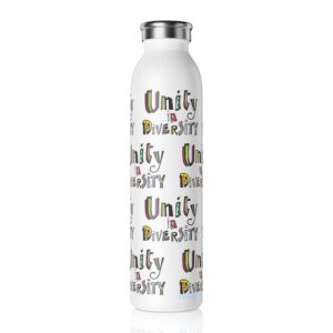 Unity in Diversity Insulated Slim Water Bottle