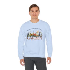 Flowers of One Garden Crewneck Sweatshirt - Light Blue