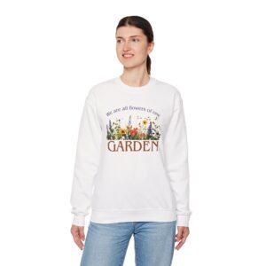 Flowers of One Garden Crewneck Sweatshirt - White