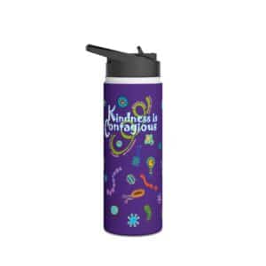 "Kindness is Contagious" Stainless Steel Water Bottle, Standard Lid