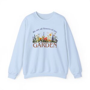 Flowers of One Garden Crewneck Sweatshirt - Light Blue