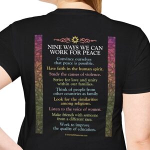 Nine Ways to Work for Peace T-Shirt - Black