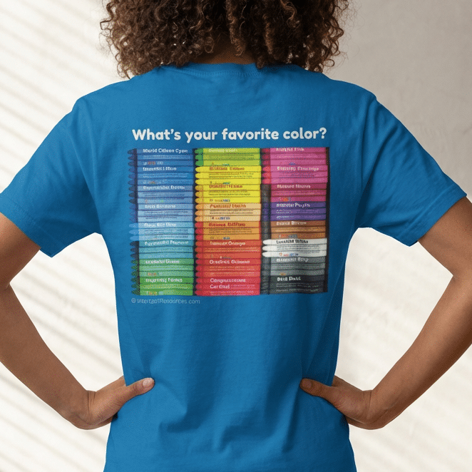 "Color Your Life with Character" Virtue Crayon T-Shirt - TWO versions