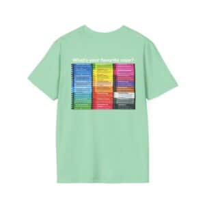 “Color Your Life with Character” Virtue Crayon T-Shirt – Mint Green Back
