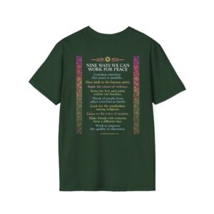 Nine Ways to Work for Peace T-Shirt - Forest Green