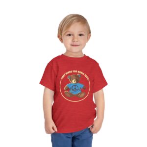 Adorable "Teddy Bears for World Peace" Toddler Short Sleeve Tee