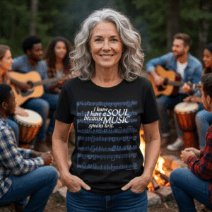 I know I have a SOUL because MUSIC speaks to it - T-Shirt for Music Lovers