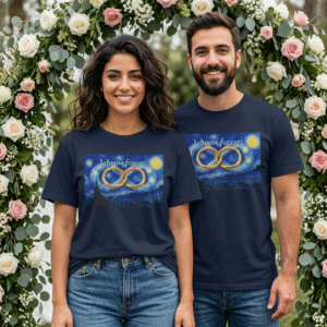 "I choose forever" Marriage can be forever T-Shirt with Infinite Starry Night Background