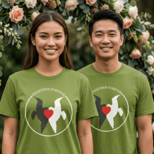 Together Forever Dove Design Wedding T-shirt