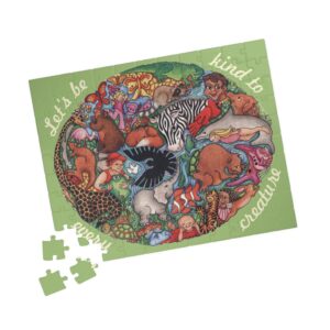 Let's Be Kind to Every Creature Kid's Puzzle - in two sizes