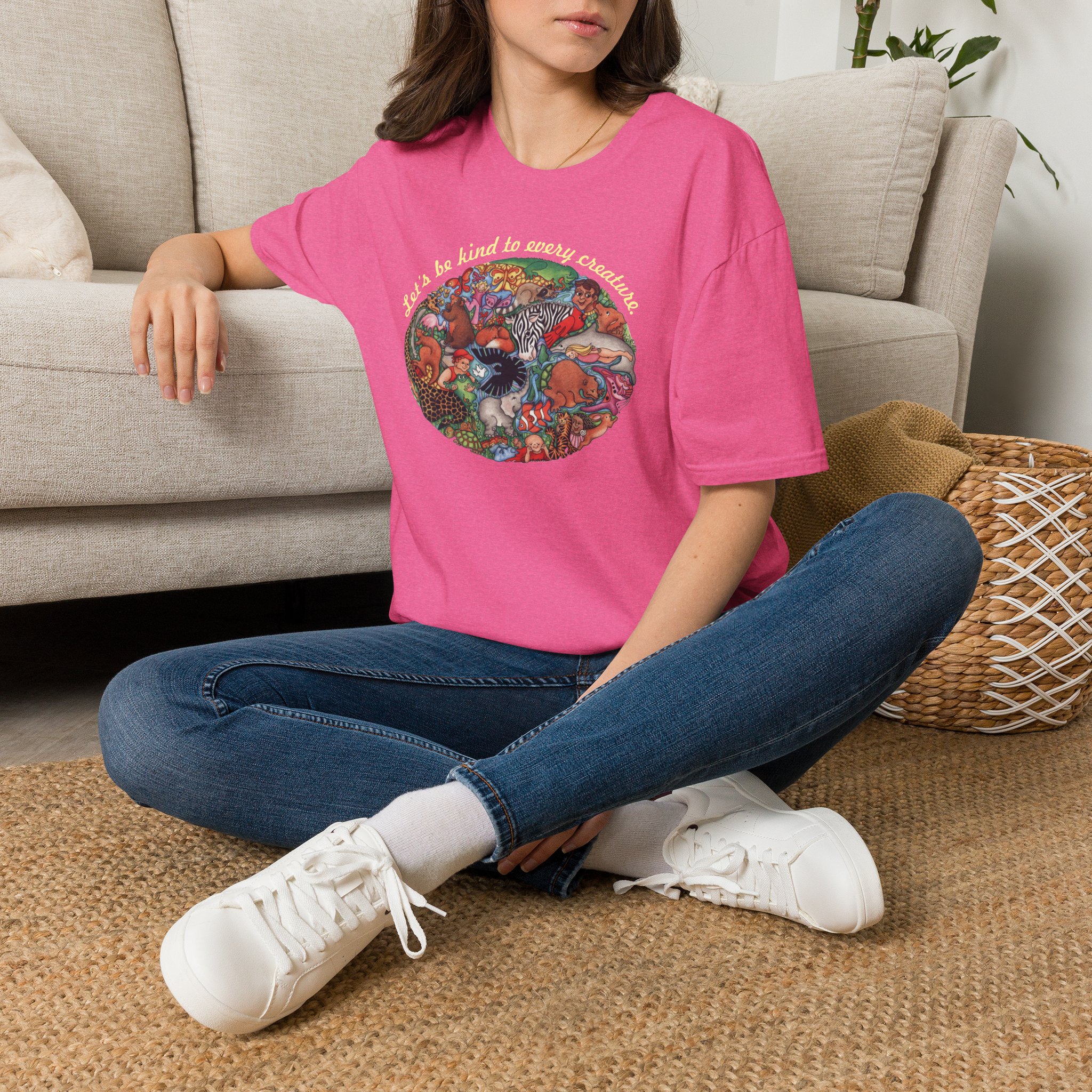 "Let's Be Kind to Every Creature" T-Shirt for Animal Lovers - Image 16