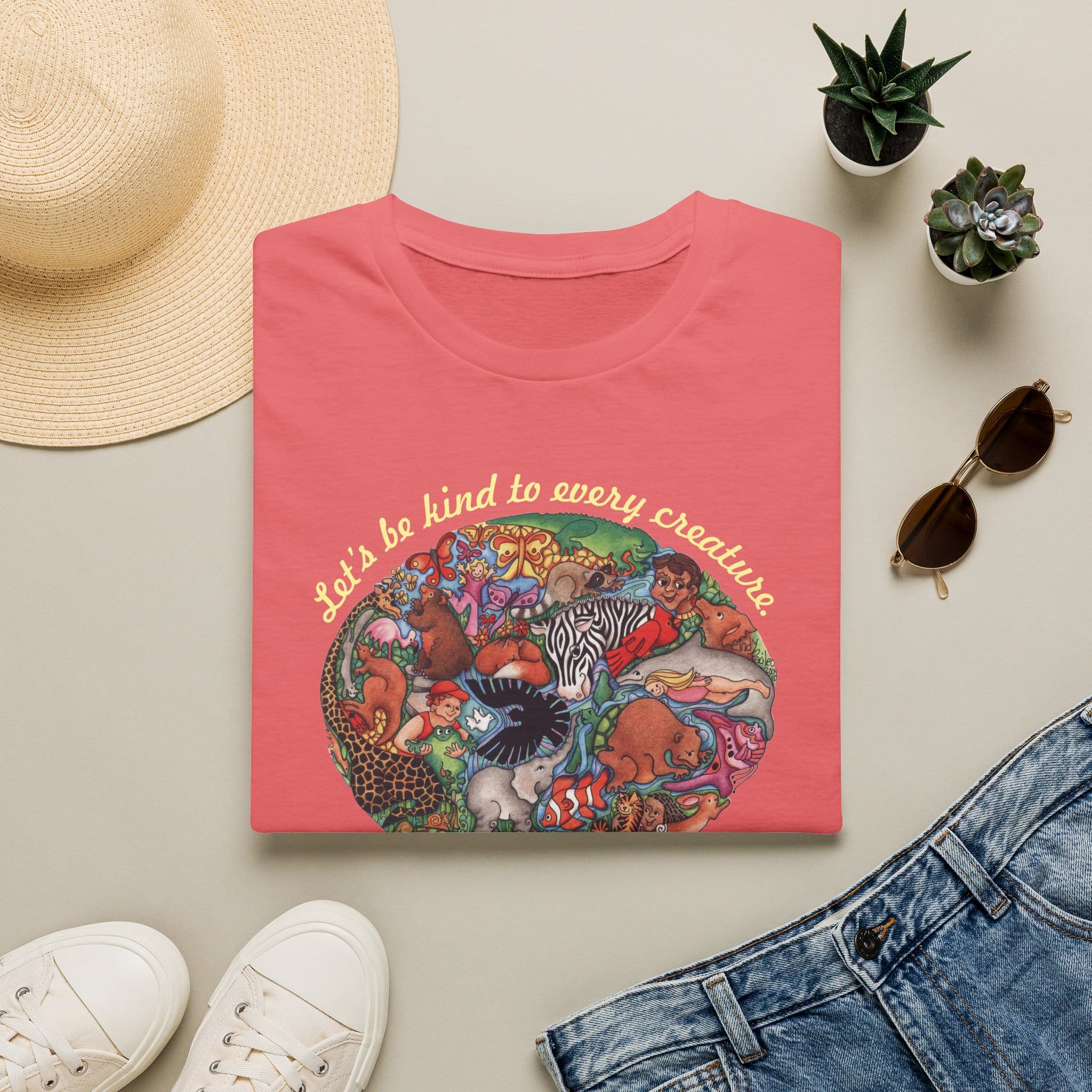 "Let's Be Kind to Every Creature" T-Shirt for Animal Lovers - Image 2