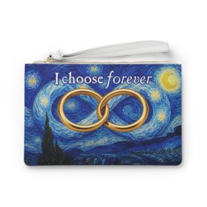 "I Choose Forever" Wedding Party Clutch Bag