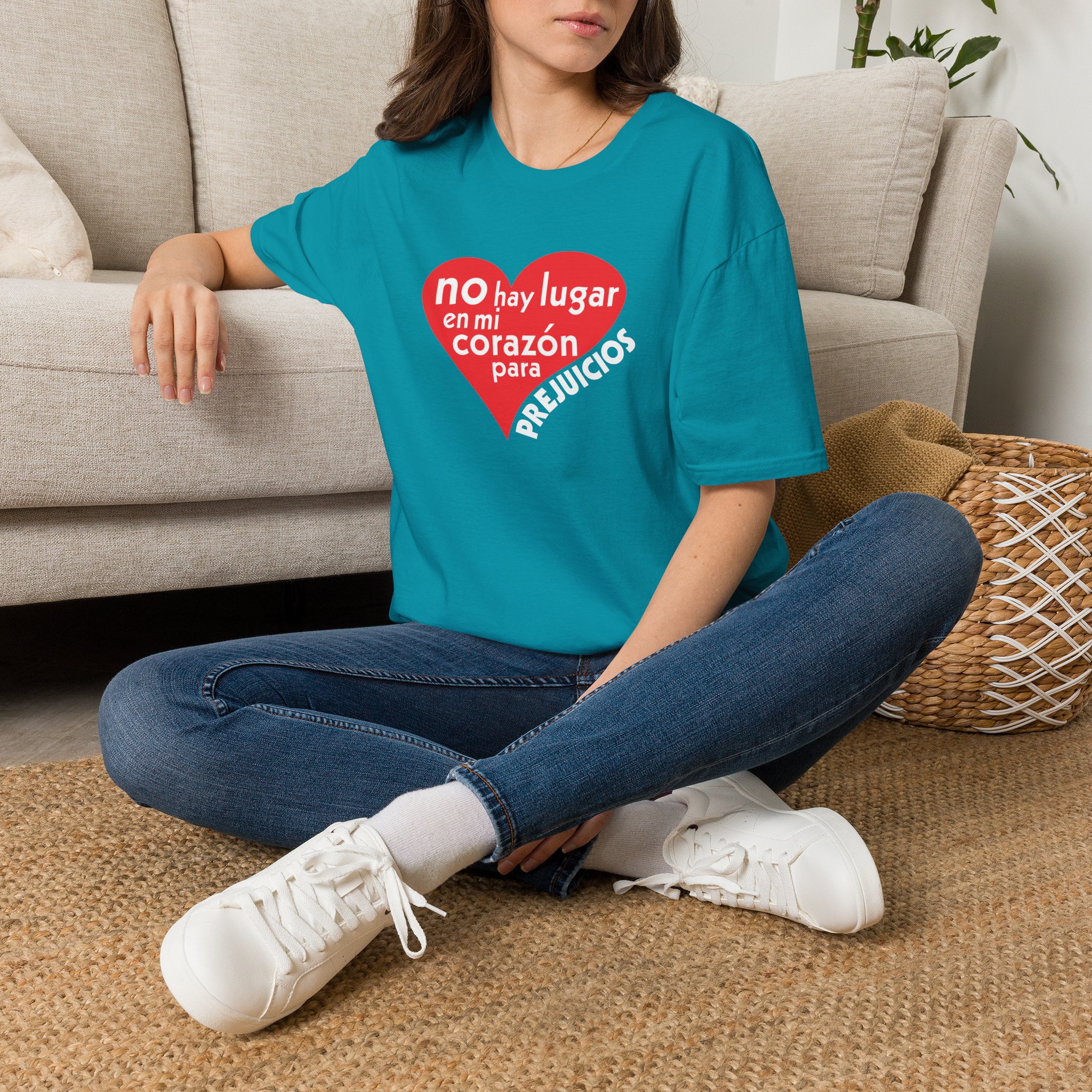 Spanish No Room in my heart for Prejudice T-Shirt - Image 21