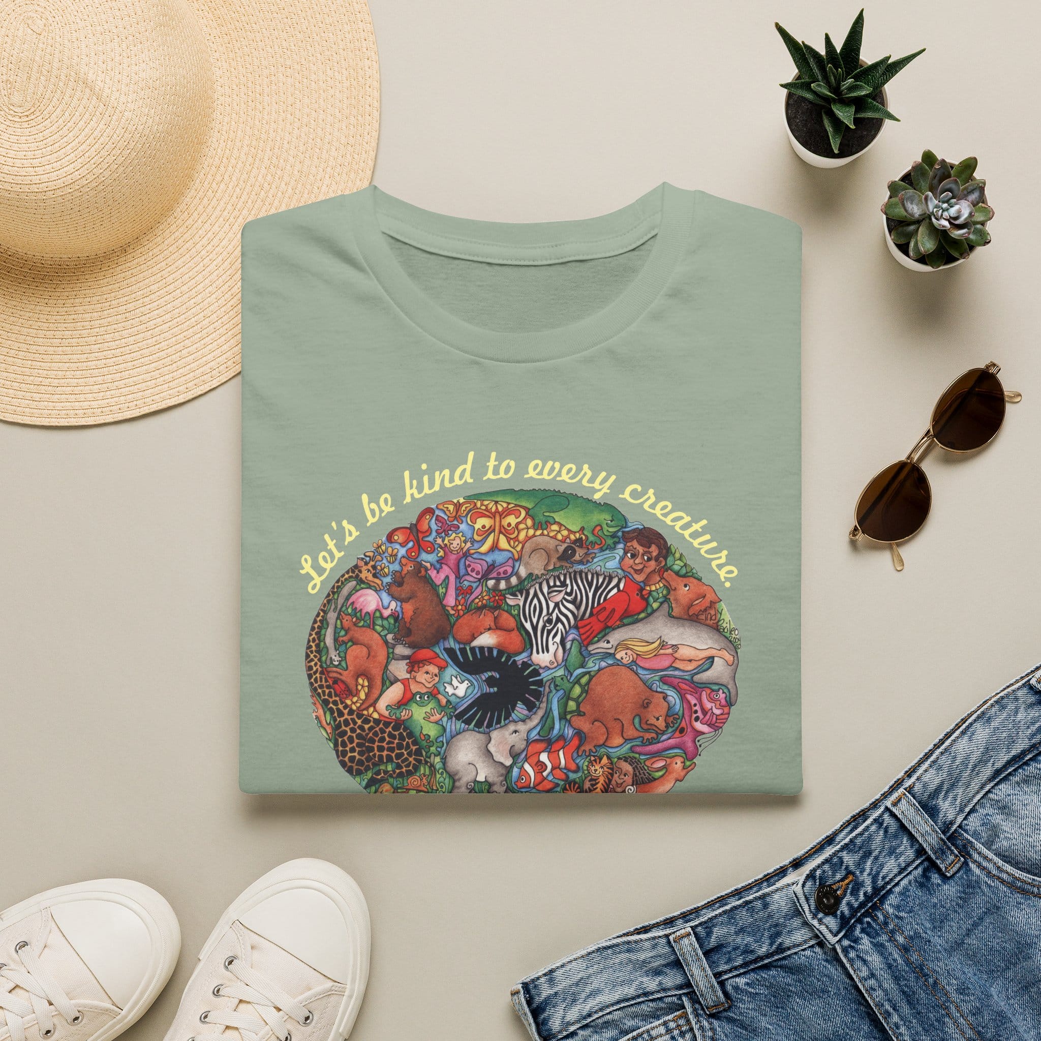 "Let's Be Kind to Every Creature" T-Shirt for Animal Lovers - Image 5