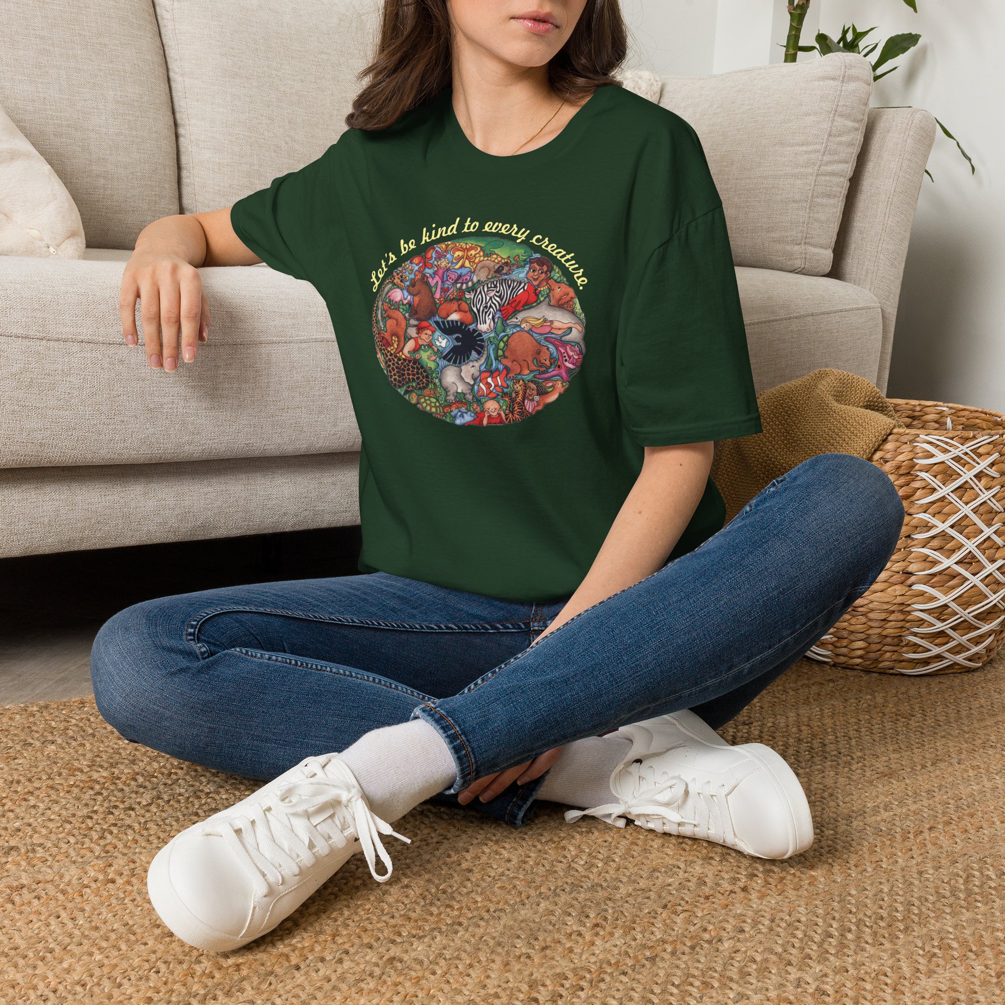 "Let's Be Kind to Every Creature" T-Shirt for Animal Lovers - Image 8