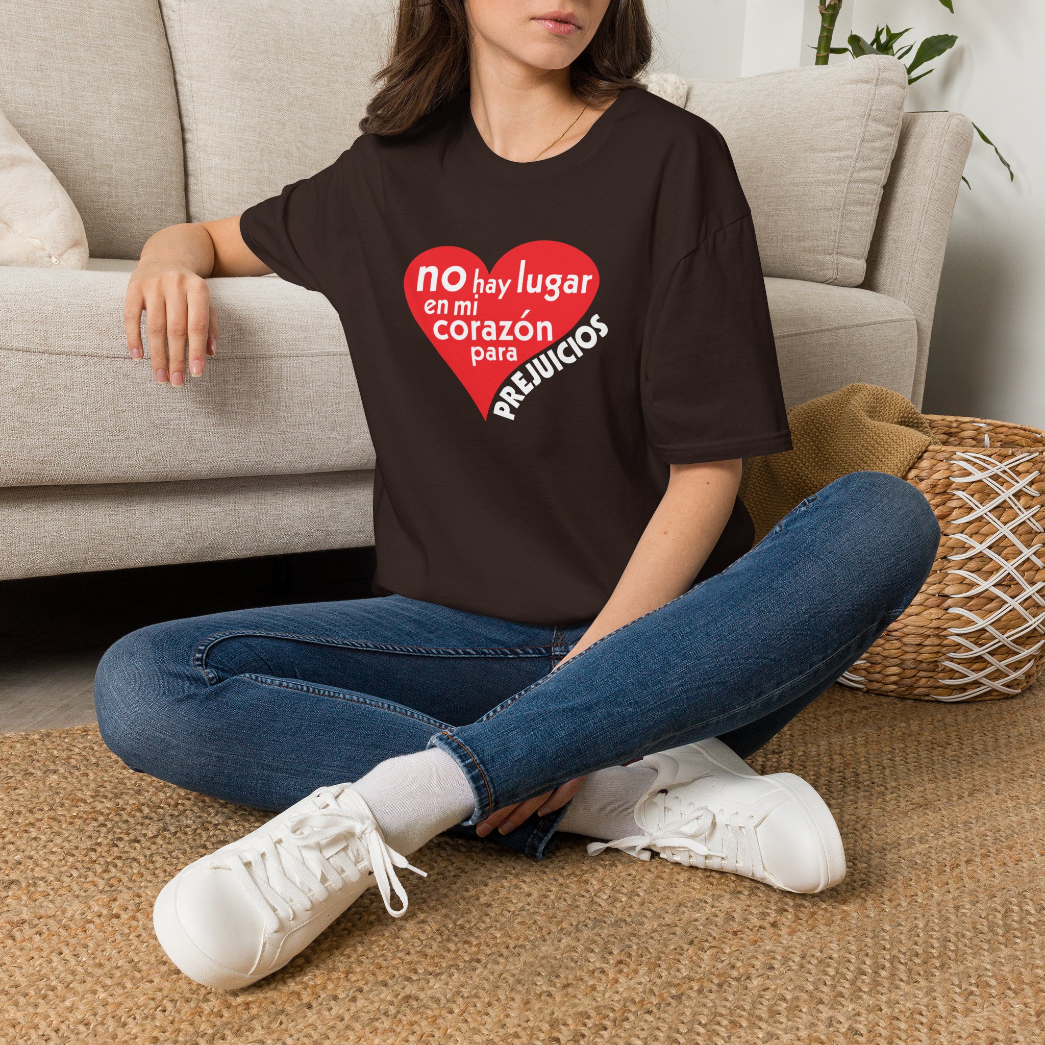 Spanish No Room in my heart for Prejudice T-Shirt - Image 7