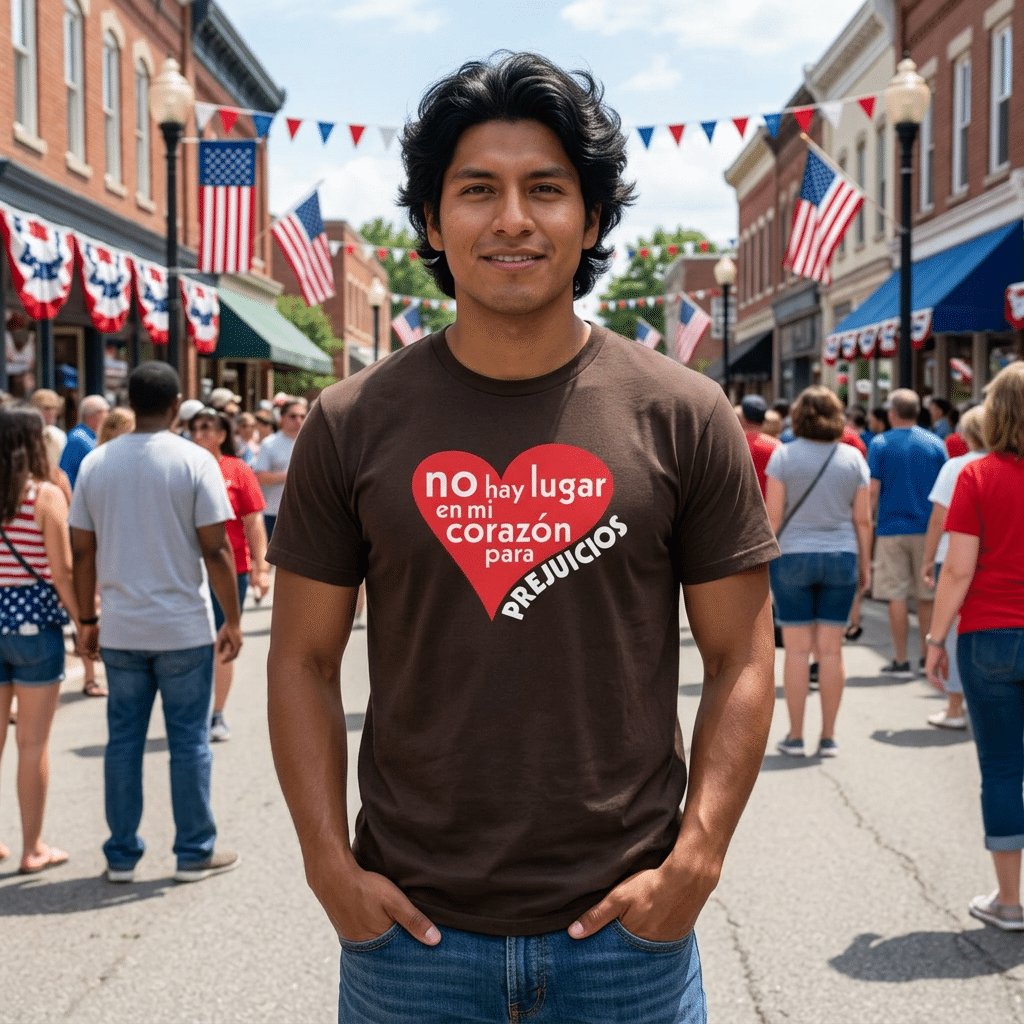 Spanish No Room in my heart for Prejudice T-Shirt - Image 5