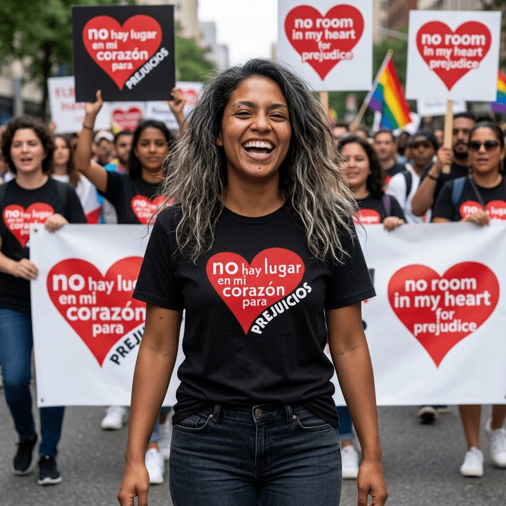 Spanish No Room in my heart for Prejudice T-Shirt