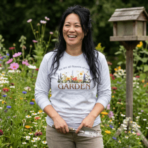 We Are Flowers of One Garden Cotton Long Sleeve Tee